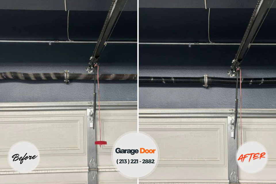Before and after: garage door repair 34114